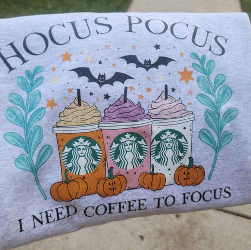 XL Hocus Pocus Ash Grey Crewneck